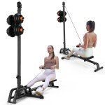 ONETWOFIT 2-in-1 Foldable Rowing & Pulldown Machine