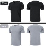 Men's 5-Pack Moisture-Wicking Workout Crew Neck Shirts
