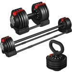 Yaheetech 3-in-1 Adjustable Dumbbell Weight Set