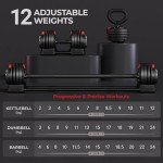 Yaheetech 3-in-1 Adjustable Dumbbell Weight Set