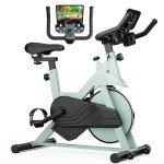 Adjustable Spin Bike with LCD Display and Resistance