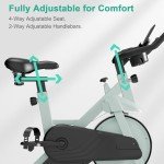 Adjustable Spin Bike with LCD Display and Resistance
