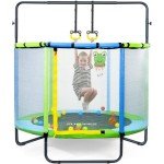 Kids 5ft Indoor/Outdoor Toddler Trampoline with Enclosure