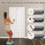 Pilates Bar Kit with Resistance Bands for Home