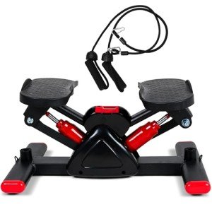 Leikefitness Mini Stair Stepper with Resistance Bands