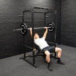 Power Rack Squat Cage with Dual Pulley System