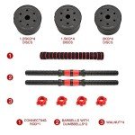 Adjustable 20KG Dumbbell Barbell Set for All
