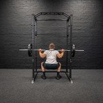 Power Rack Squat Cage with Dual Pulley System