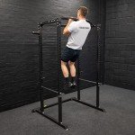 Power Rack Squat Cage with Dual Pulley System