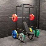 Power Rack Squat Cage with Dual Pulley System