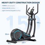 Quiet Magnetic Elliptical Cross Trainer with LCD Monitor