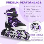 Light-Up Adjustable Inline Skates for Girls