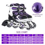 Light-Up Adjustable Inline Skates for Girls