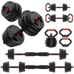 Adjustable 55lbs Dumbbell Set for Home Fitness
