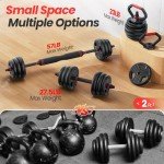 Adjustable 55lbs Dumbbell Set for Home Fitness