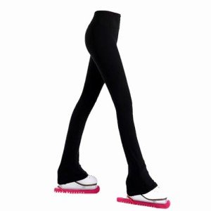 Fleece Ice Skating Pants for Girls - Black