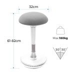 FLEXISPOT Height-Adjustable Wobble Stool for Active Sitting