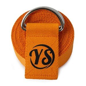 Extra Long Organic Cotton Yoga Strap - Saffron
