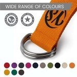 Extra Long Organic Cotton Yoga Strap - Saffron