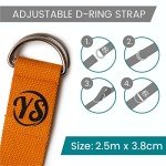 Extra Long Organic Cotton Yoga Strap - Saffron