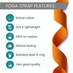 Extra Long Organic Cotton Yoga Strap - Saffron