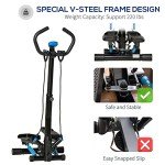 Adjustable Twist Stepper with LCD Screen for Home Gym