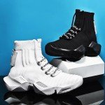 Plus Size High Top Sneaker Socks for Men