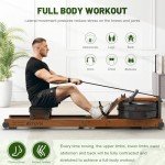 Kitopa Foldable Oak Water Rowing Machine with Bluetooth