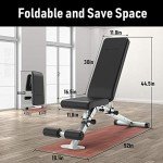 Foldable Adjustable Weight Bench for Full Body Workouts