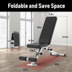 Foldable Adjustable Weight Bench for Full Body Workouts