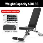 Foldable Adjustable Weight Bench for Full Body Workouts