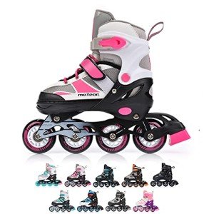 Adjustable Inline Skates for Kids (Pink/Grey)