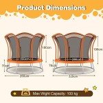 SPOTRAVEL 10FT Outdoor Trampoline with Safety Net