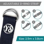 Extra Long Organic Cotton Yoga Strap - Navy