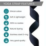 Extra Long Organic Cotton Yoga Strap - Navy