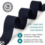 Extra Long Organic Cotton Yoga Strap - Navy
