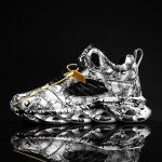 Men's High Top PU Leather Gym Sneakers – Gray