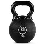 20 lbs Black Rubber Kettlebell with Ergonomic Handle