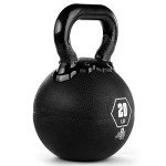 20 lbs Black Rubber Kettlebell with Ergonomic Handle