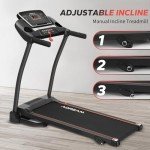 Compact Folding Treadmill with 3 Incline Levels