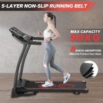 Compact Folding Treadmill with 3 Incline Levels