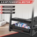 Compact Folding Treadmill with 3 Incline Levels