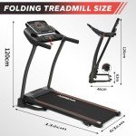Compact Folding Treadmill with 3 Incline Levels