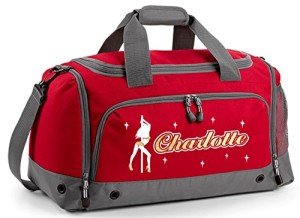 Personalized Red Dance Bag for Fitness Enthusiasts