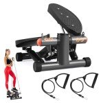 Mini Stepper Machine with Resistance Bands and Monitor