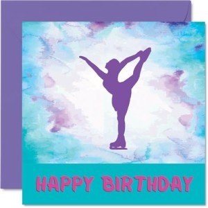 Ice Skating Birthday Cards for Girls and Women
