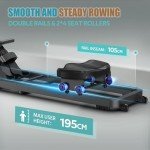 VOWVIT Folding Rowing Machine with Bluetooth Monitor