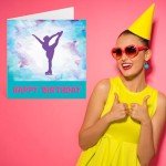 Ice Skating Birthday Cards for Girls and Women