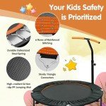 GYMAX 45'' Foldable Mini Trampoline with Handrail
