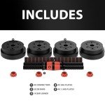 Adjustable Dumbbell Set with Barbell for Home Fitness